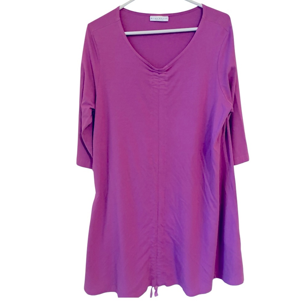 bryn Walker Bamboo/Organic Cotton Lagenlook Pink Tunic Dress S - Picture 2 of 5